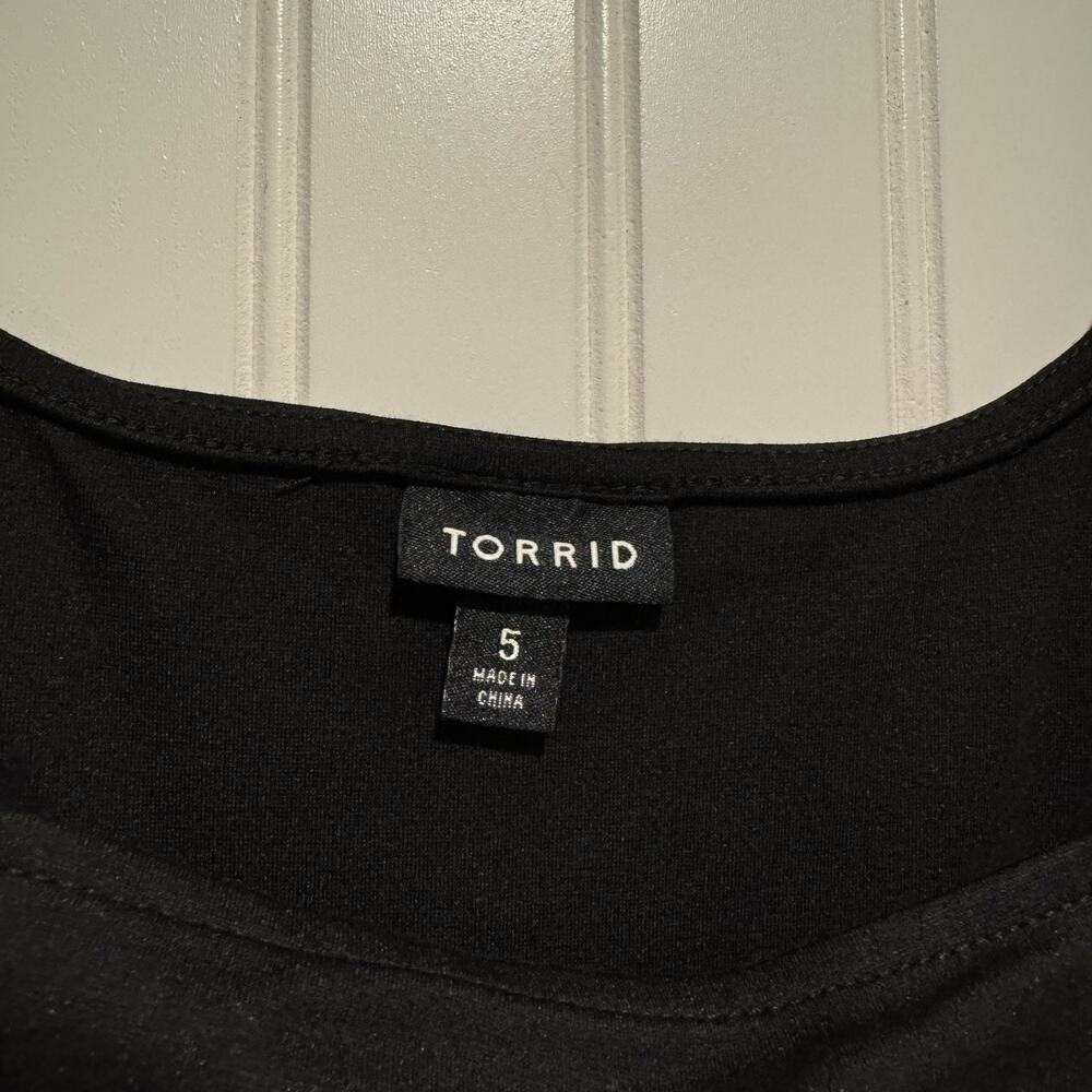Torrid Black Ponte Square Neck A Line Midi Dress Plus Size 5X - Picture 5 of 7